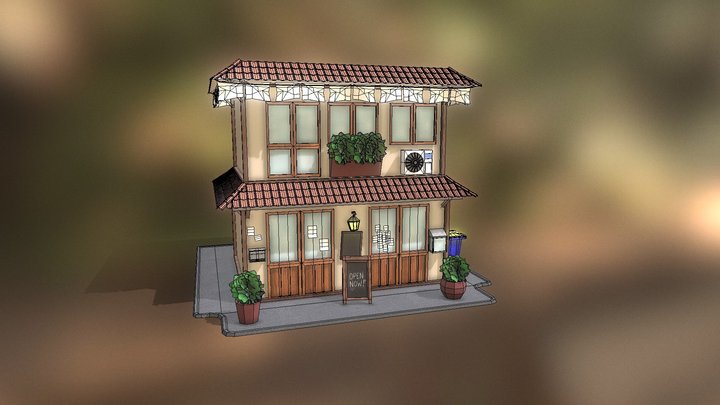 Japanese Bakery shop 3D Model