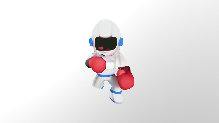 Futuristic 3D character model 3D Model