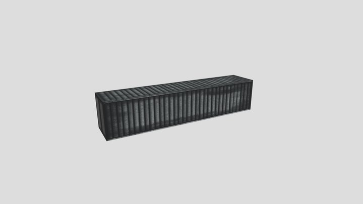 Metal Shipping Crate 3D Model