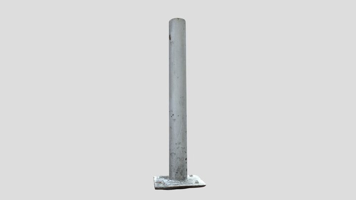 Traffic Barrier Pole 3D Model