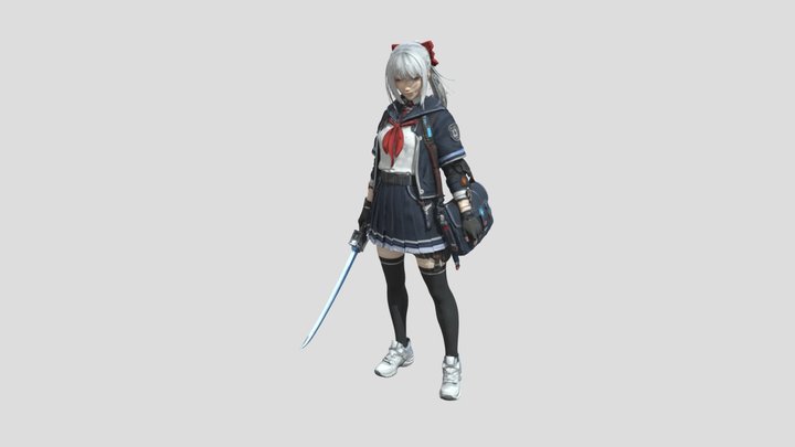 Academy Samurai Student –  3D Character 3D Model