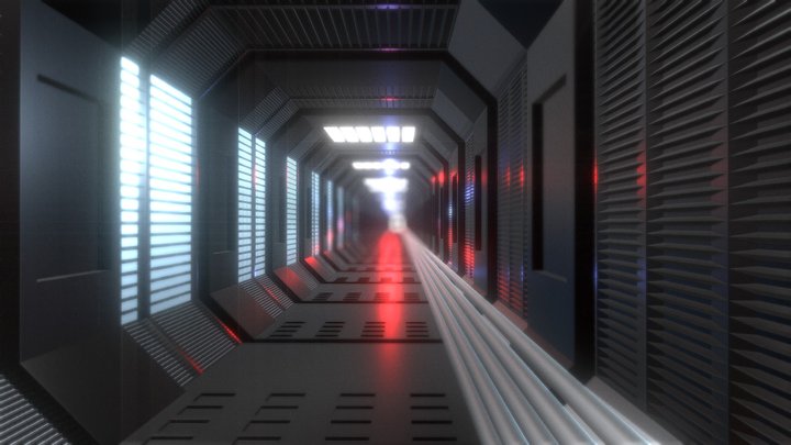 Hi-Tech Corridor 3D Model