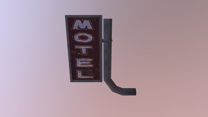 Motel Sign 3D Model