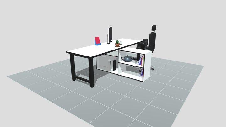 Furniture Office table 3D Model