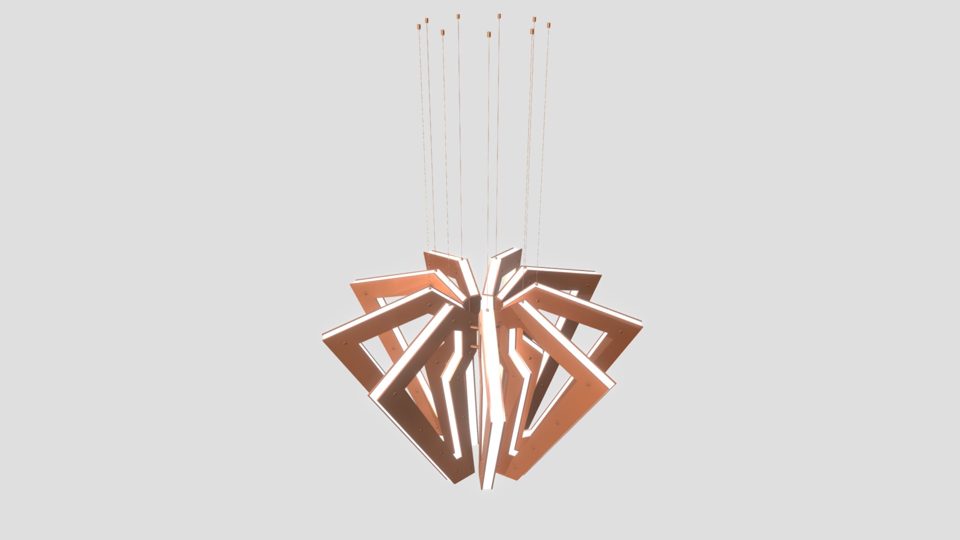 3D model Metal Spider Chandelier - This is a 3D model of the Metal Spider Chandelier. The 3D model is about shape, arrow.