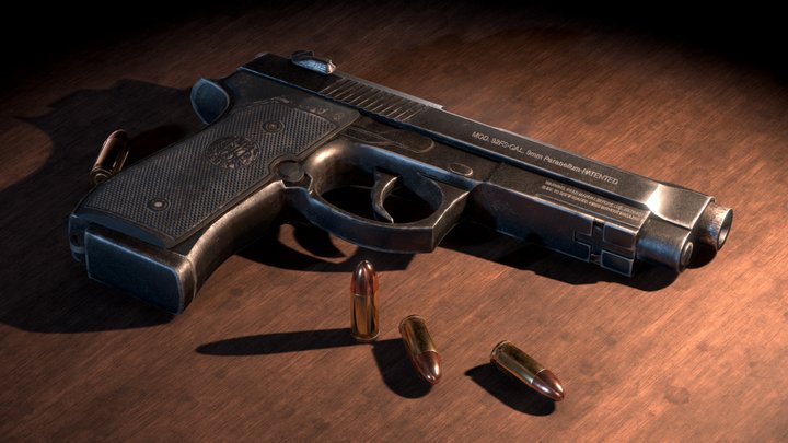 Beretta M9A1 3D Model