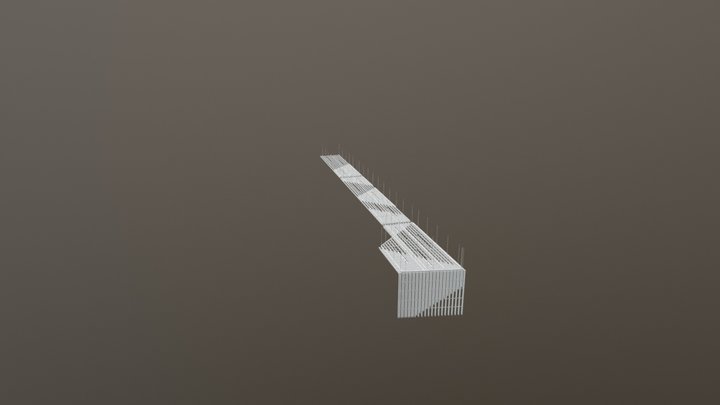 Slat Ceiling Feature 3D Model