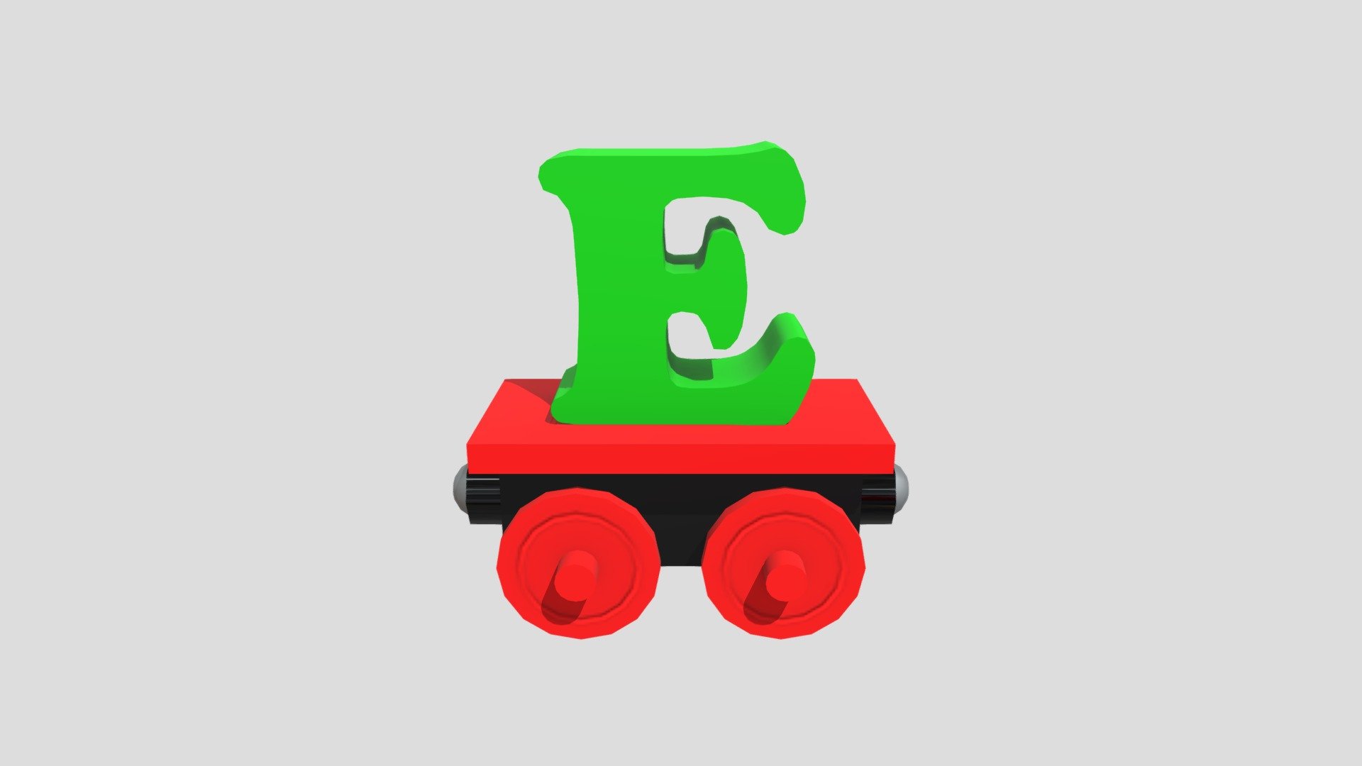 Wagon with Letter E