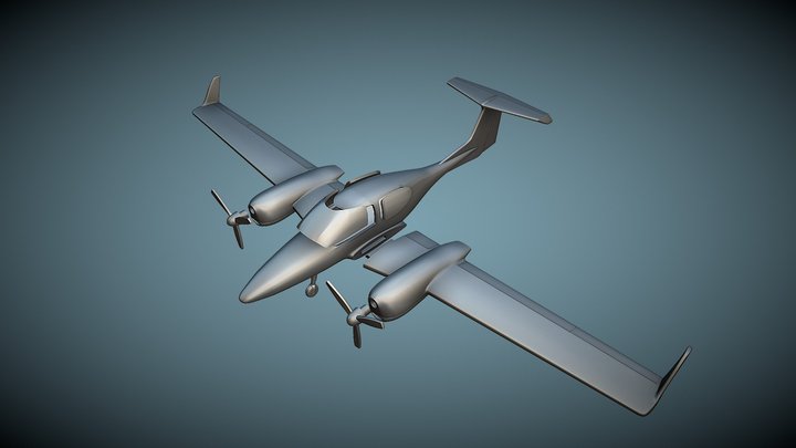Diamond DA42 Twin Star - 3D Printable Model 3D Model