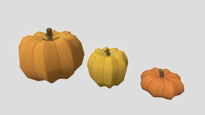 Pumpkin Set 3D Model