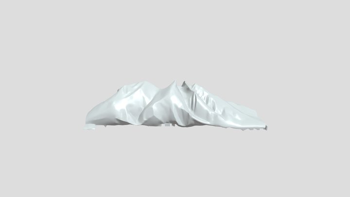 Mountain-front city landscape 3D Model