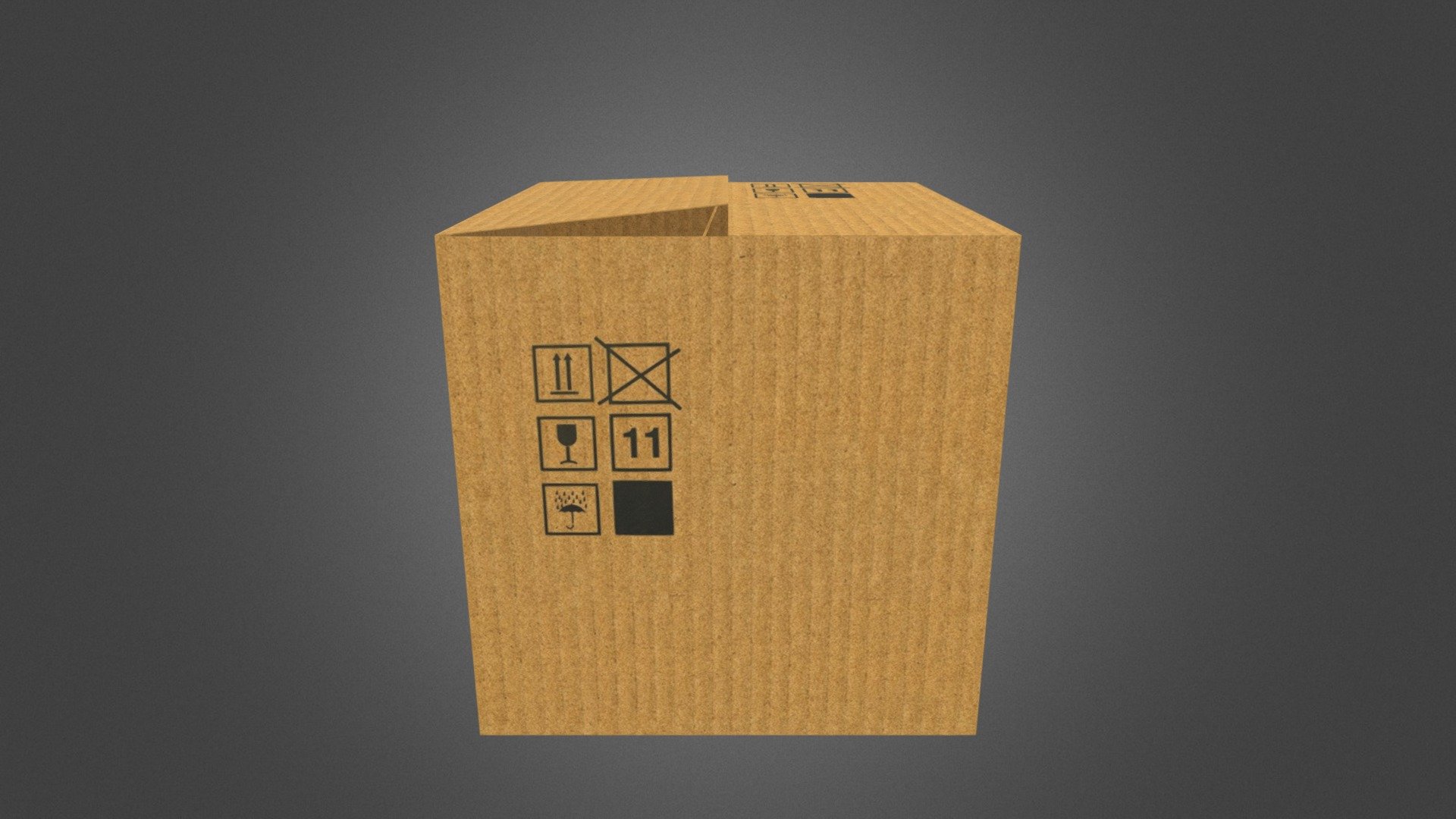 Cardboard Box Model 2(Caja Carton Modelo 2)