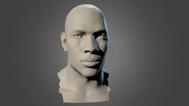 Black Male Sculpt 3D Model