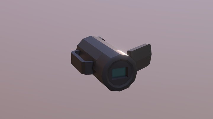 Video camera low poly 3D Model