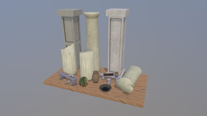 Temple Assets 3D Model