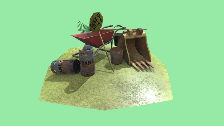 DAE 5 Finished props - Forest loner 3D Model