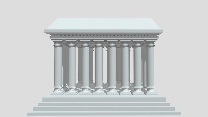 Wk3_ Doric Pillar_ Xiyin_ Zhou 3D Model