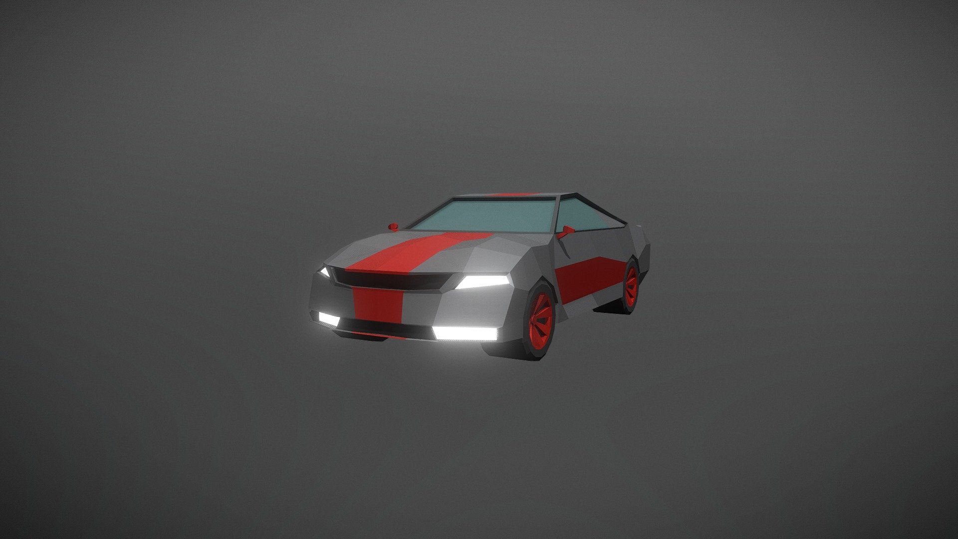 low poly sportscar — Sketchfab embed 3D viewer