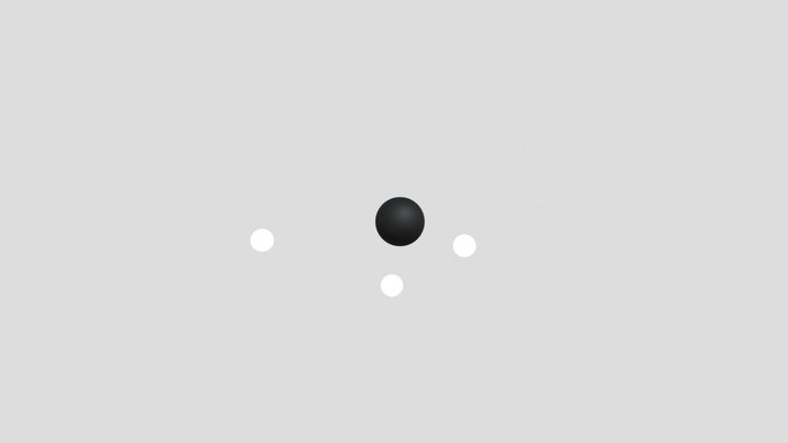 Atom 3d Model Orbits Game Ready_c4d 3D Model