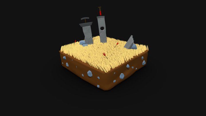 field of swords 3D Model