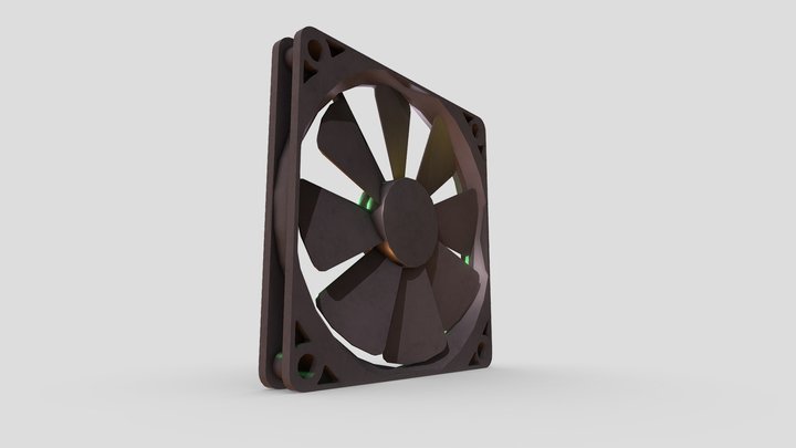 Simple computer fan 3D Model