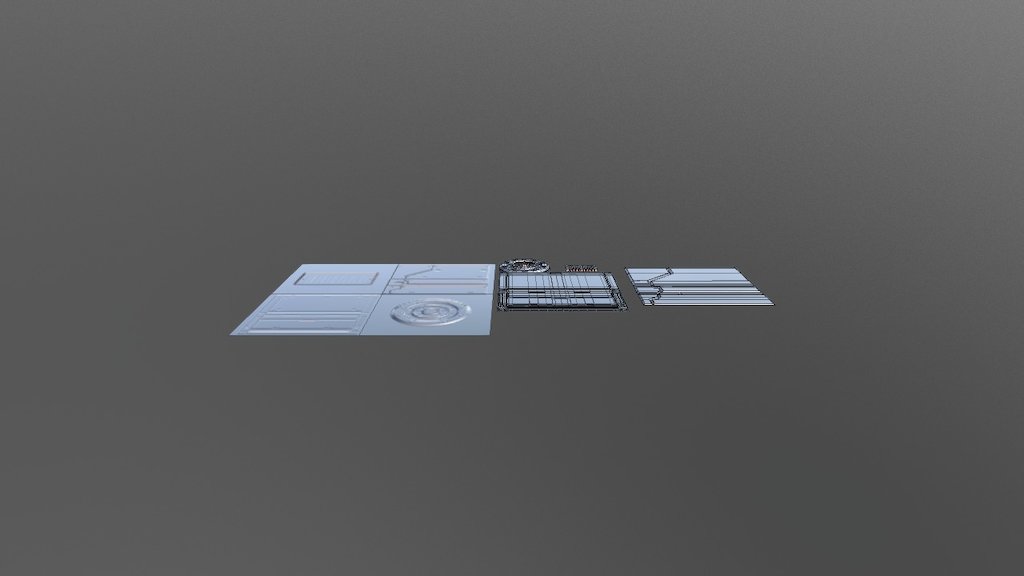 Scifi Low Poly Asset Normals
