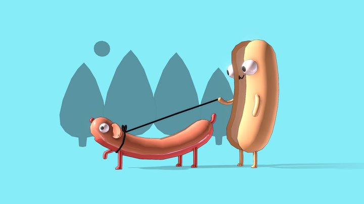 Hot dog 3D Model