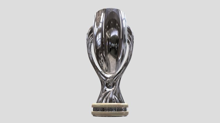 UEFA super cup trophy award 3D Model