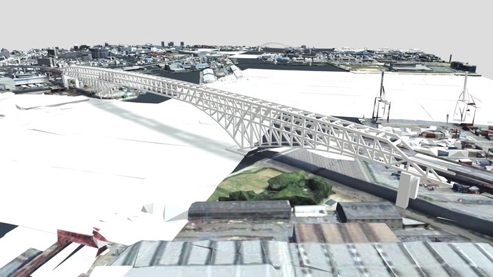 大阪＿港大橋・なみはや大橋・千歳橋＿簡易モデル 3D Model