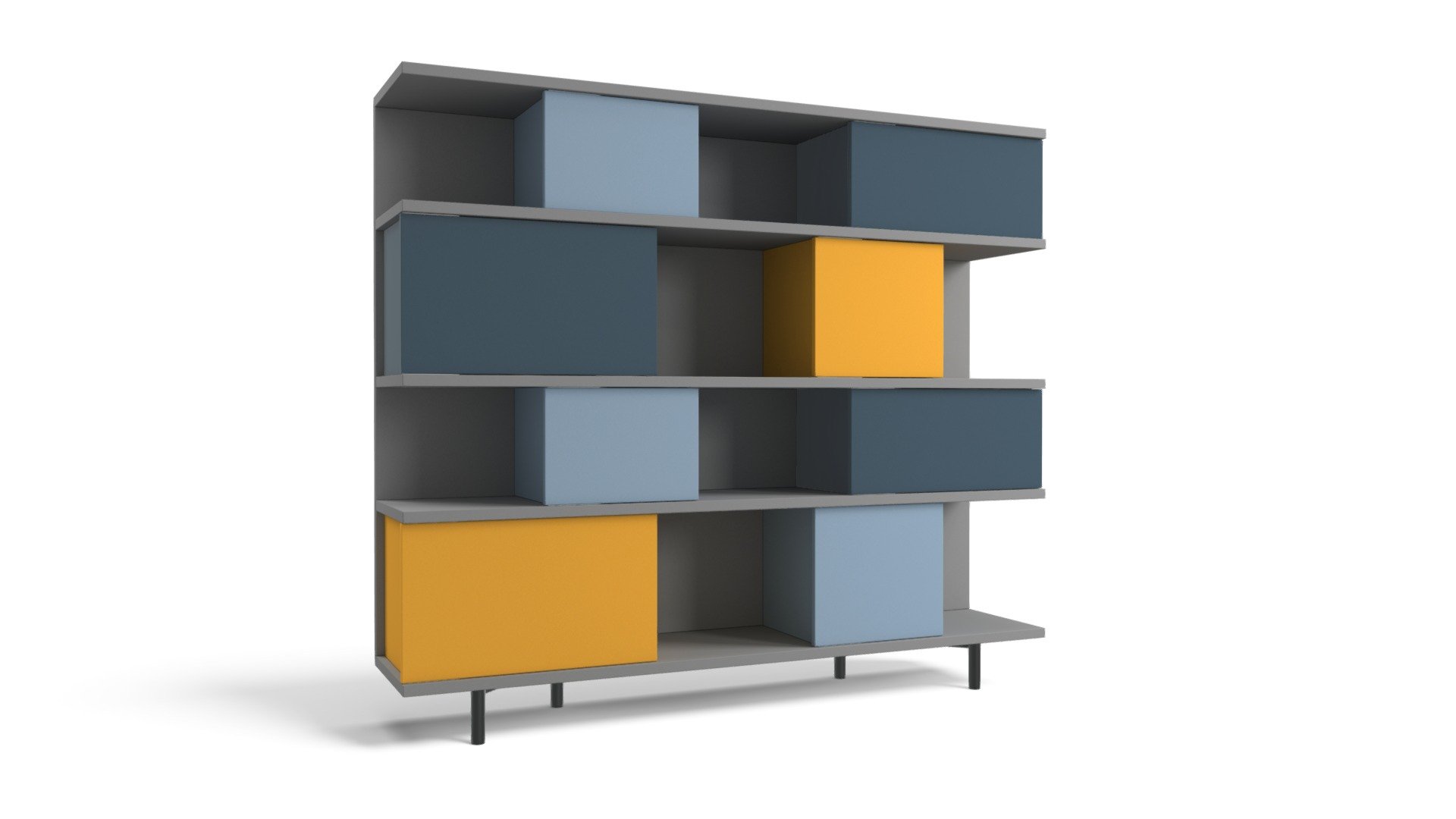 Fowler Large Shelving Unit, Multicolours