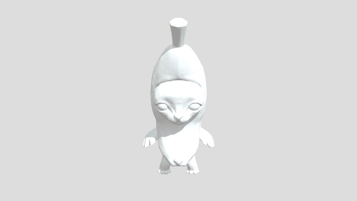 Banana Cat Fusion 3D Model