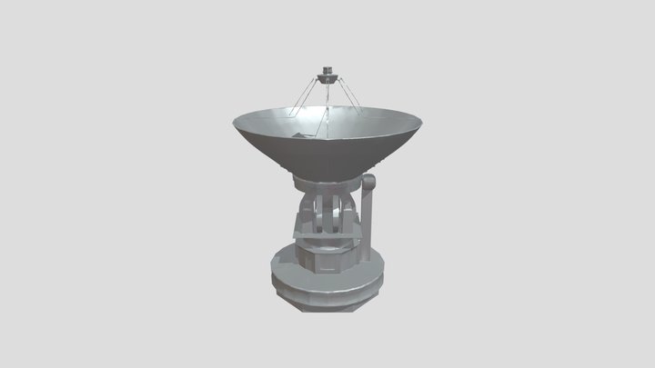 satellite dish with complex structure 3D Model