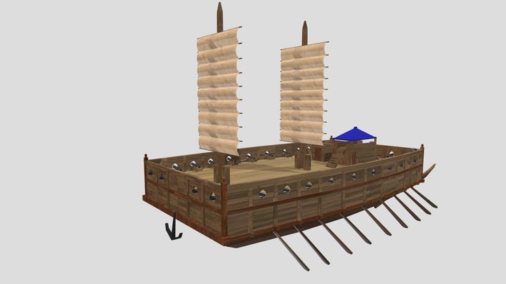 판옥선(板屋船, Panokseon) 3D Model