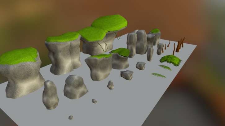 Modular Rocks and foliage - 3D model by cowleym5 [87ea749] - Sketchfab