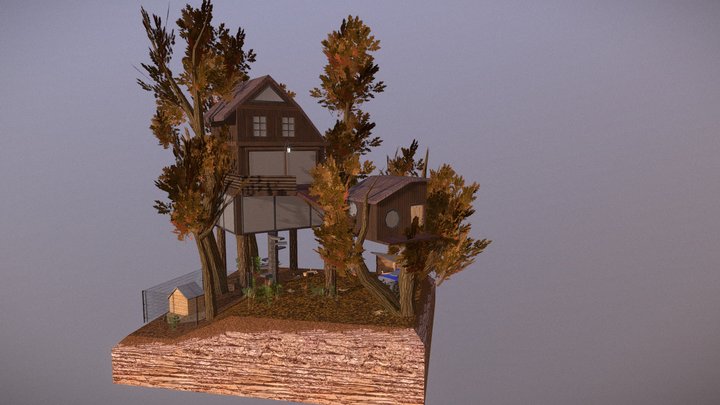 Forest loner diorama 3D Model