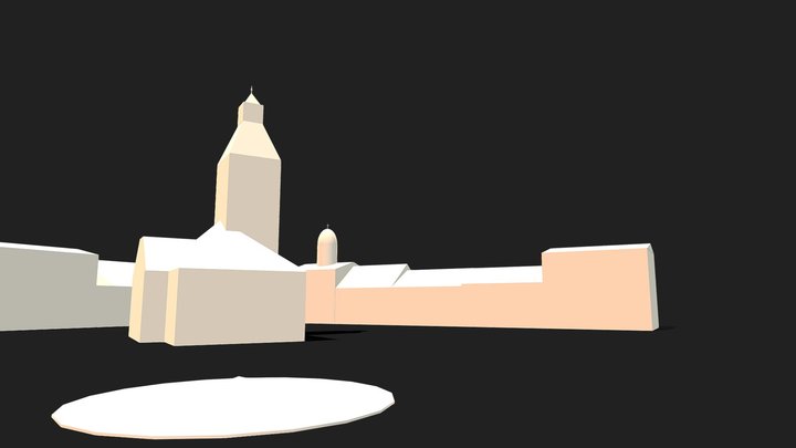 Council House in Brasov, Romania Blockout 3D Model