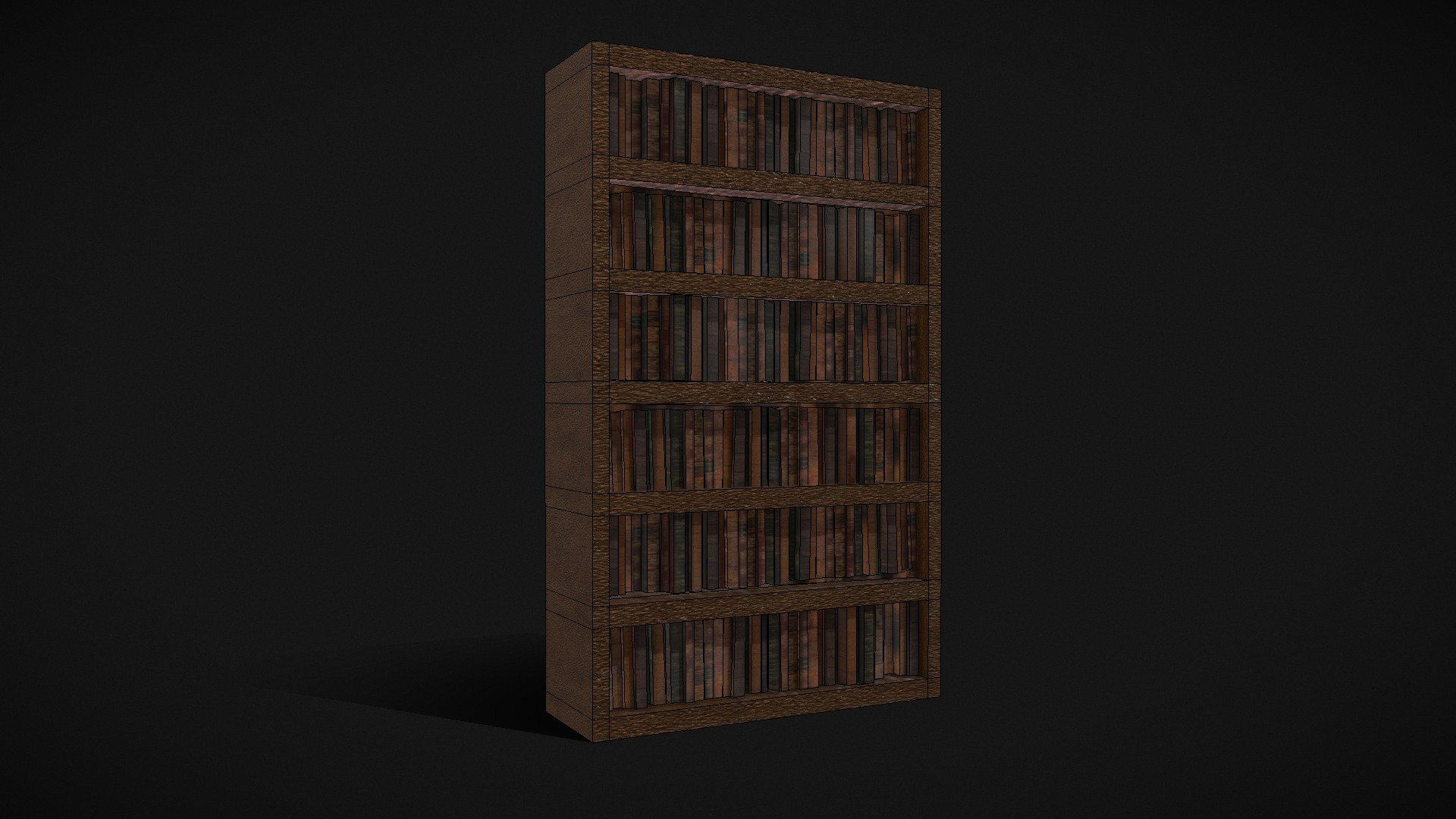 Bookshelf Low Poly Download Free 3D model by xwbash (xbash) [87eab64] Sketchfab