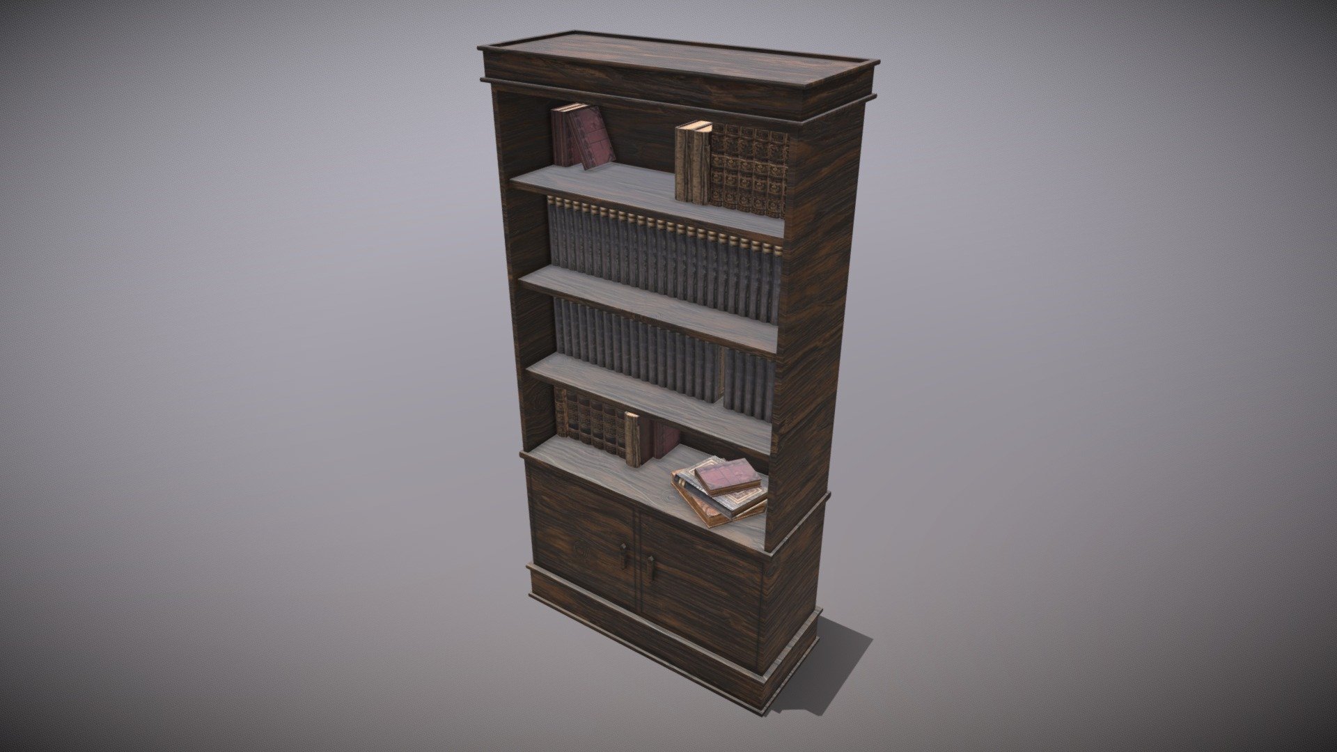 Bookcase - 3D Model By Chrismartinartist [87eb835] - Sketchfab