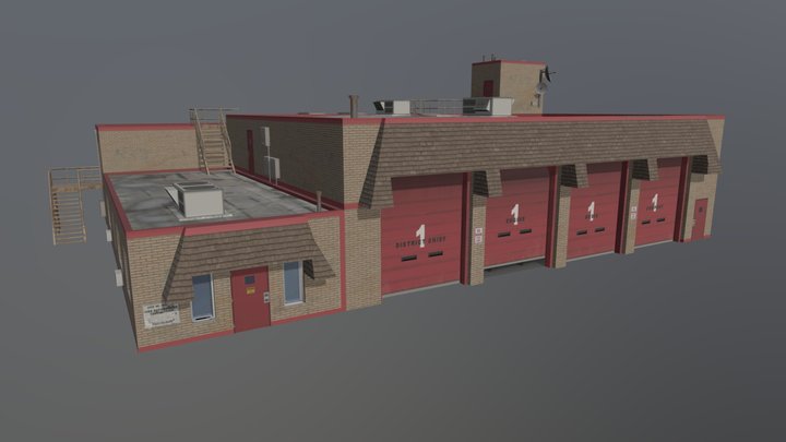 Fire Station No. 1 3D Model