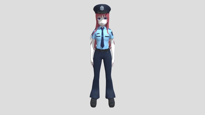 Police Lady 3D Model