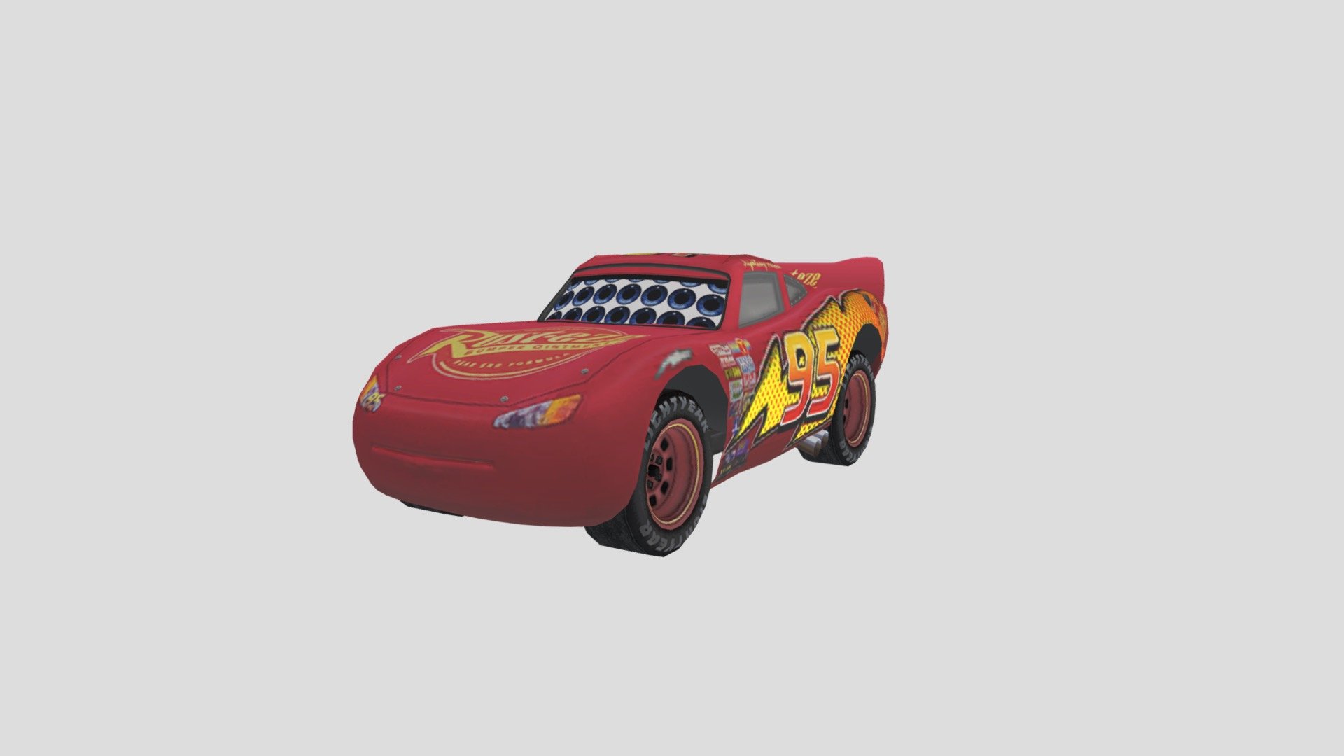 GameCube Cars Lightning McQueen Download Free 3D model by SMF
