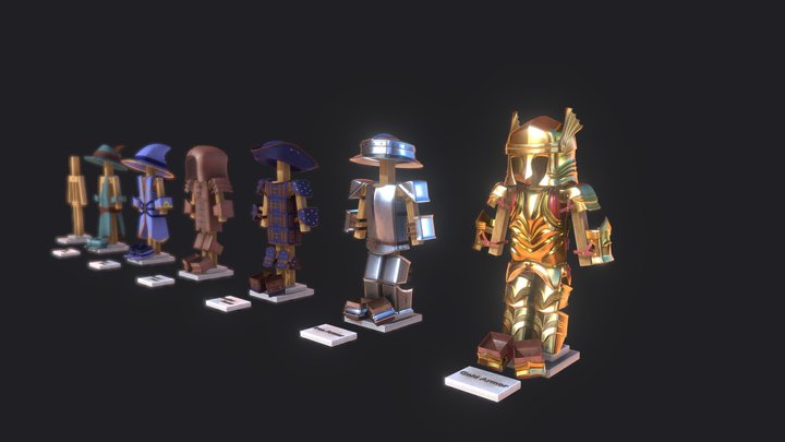 Realistic Minecraft armor 3D Model