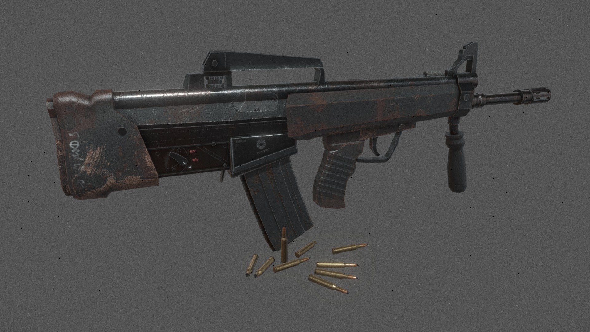 Type 11 Assault Rifle: Bullpup Prototype Variant - 3D model by Pawaran ...