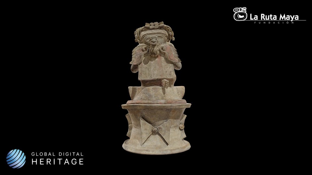 Incense Burner with Lid/ Woman with Bird
