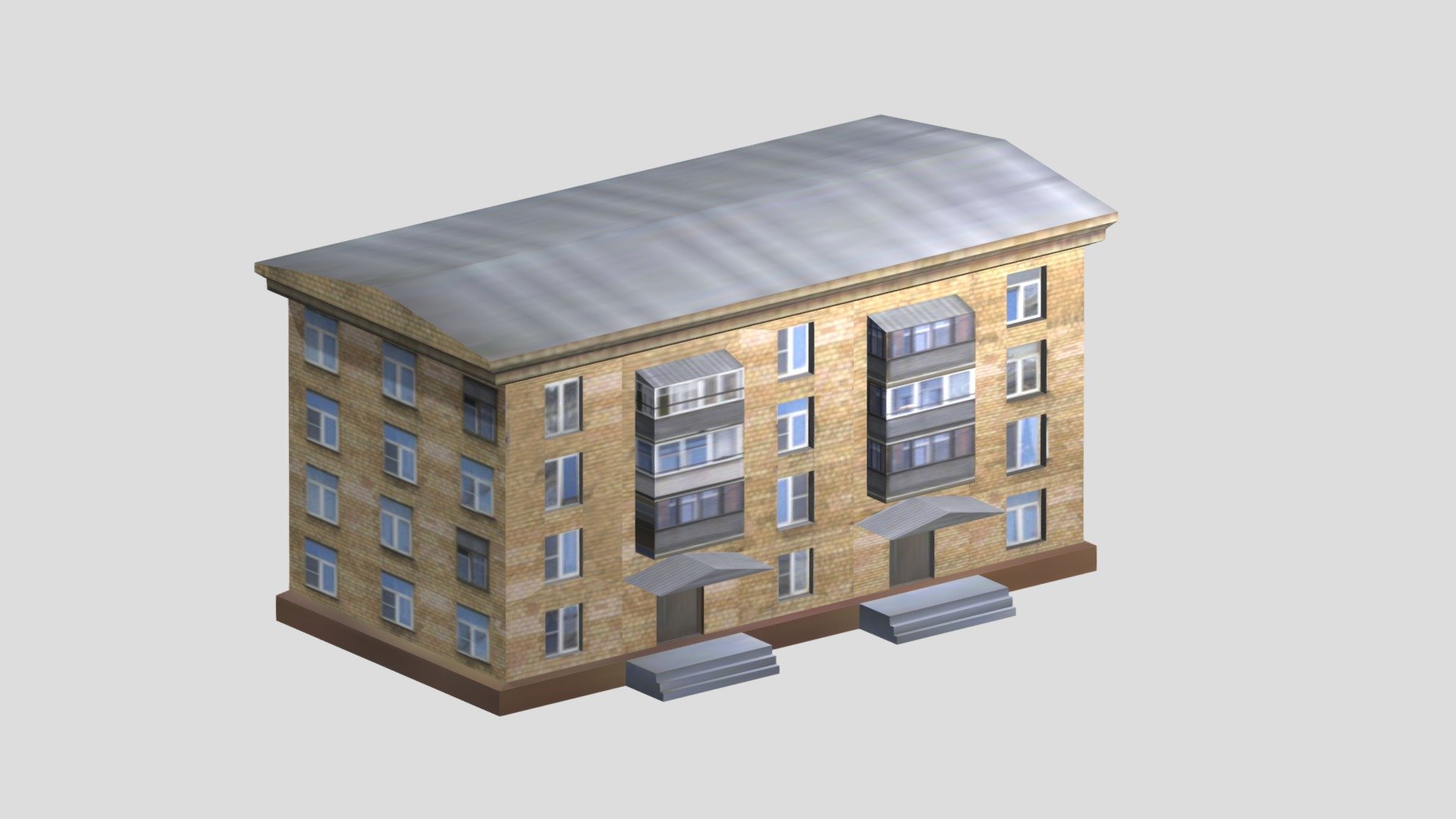 soviet house - Download Free 3D model by Okopchi [87f3595] - Sketchfab