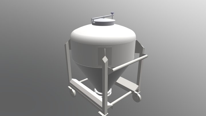 Емкость на раме 3D Model