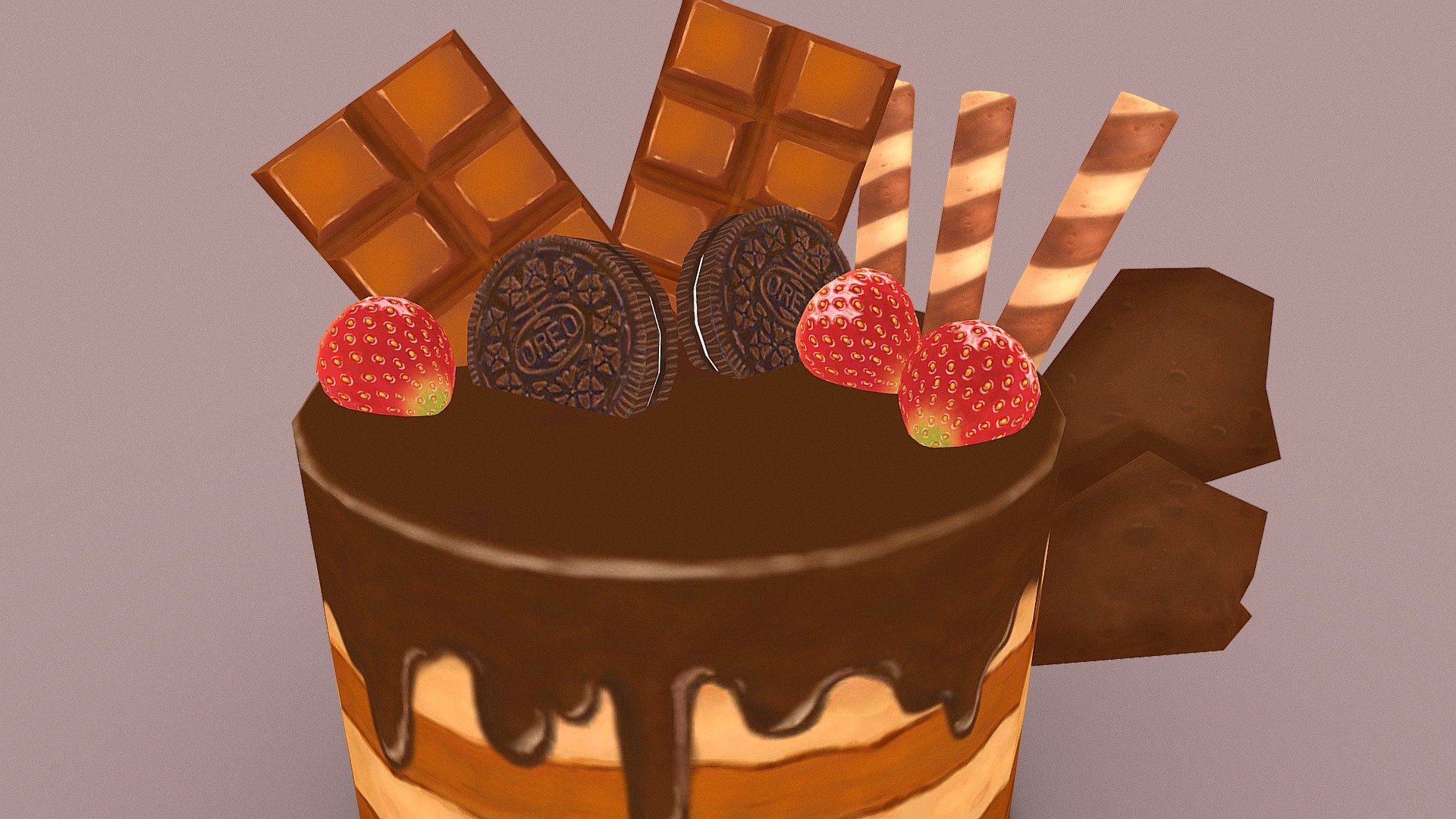 Birthday Cake ! Download Free 3D model by Vie Dinh (yenvydinh2295) [87f4467] Sketchfab