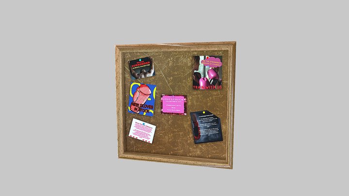 Gym Bulletin Board 3D Model