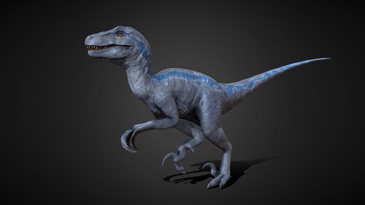 Blue Raptor - Velociraptor - HiepVu 3D Model