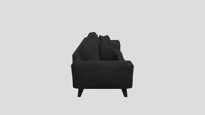 Low Poly Stylized Sofa – Game Ready Model 3D Model